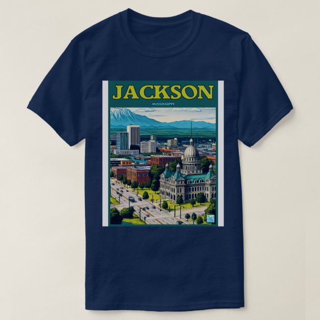 Camiseta Jackson Mississippi (Frente do Design)