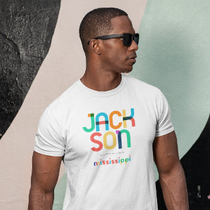 Camiseta Jackson Mississippi Meio século, Pop Art,