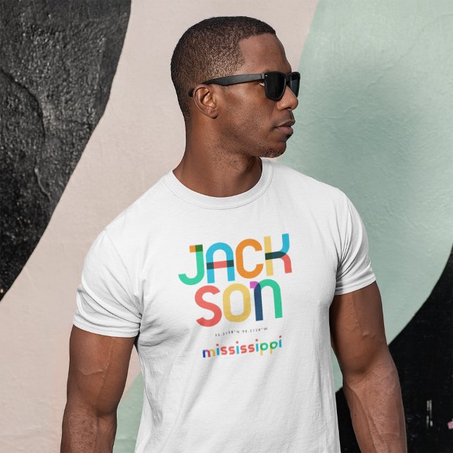 Camiseta Jackson Mississippi Meio século, Pop Art, (Criador carregado)