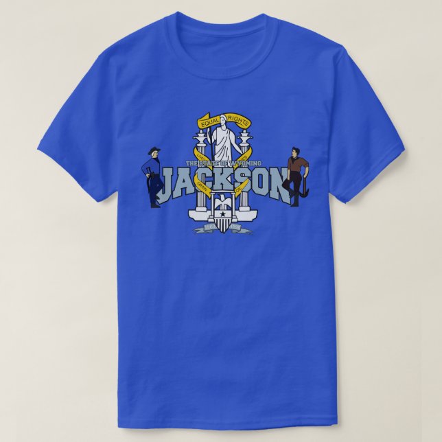 Camiseta Jackson The State State of Wyoming presente (Frente do Design)
