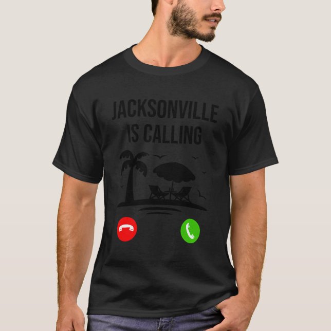 Camiseta Jacksonville Está Chamando Engraçado De Feriado So (Frente)