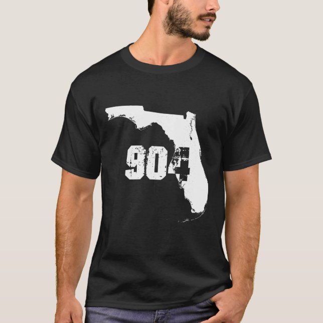 Camiseta Jacksonville Florida 904 Area Code T Shirt (Frente)