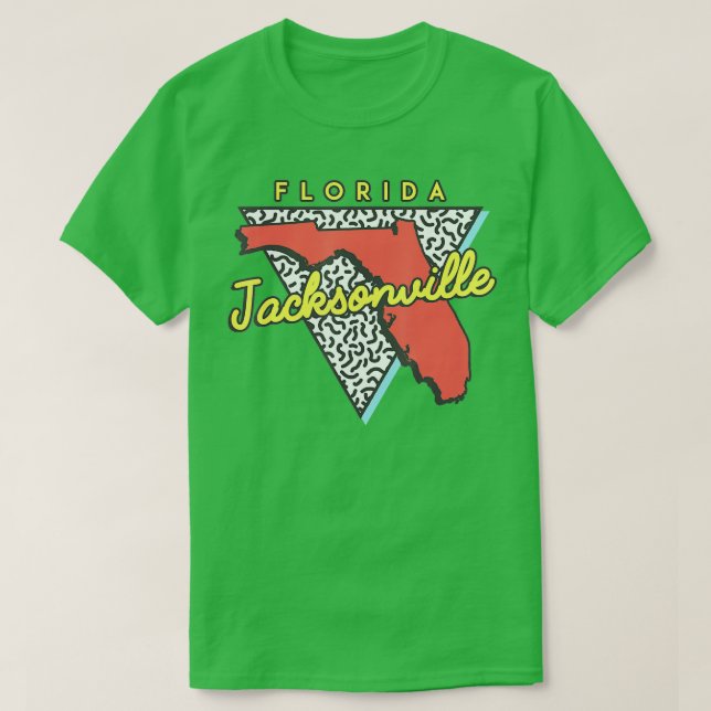 Camiseta Jacksonville Florida, anos 80, Design Souvenirs (Frente do Design)