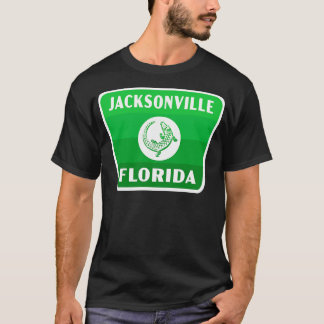 Camiseta Jacksonville Florida Retro Gator Crachá Green