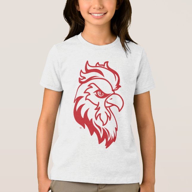 Camiseta Jacksonville State University Gamecocks Red Eagle (Frente)