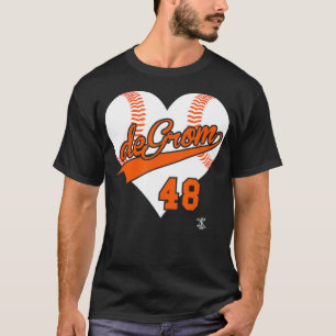 Camiseta Jacob deGrom Coração de Beisebol Gameday