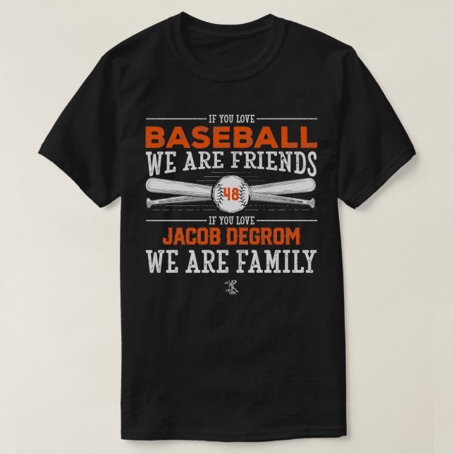 Camiseta Jacob deGrom se você ama Baseball Roupa Premiu (Frente do Design)