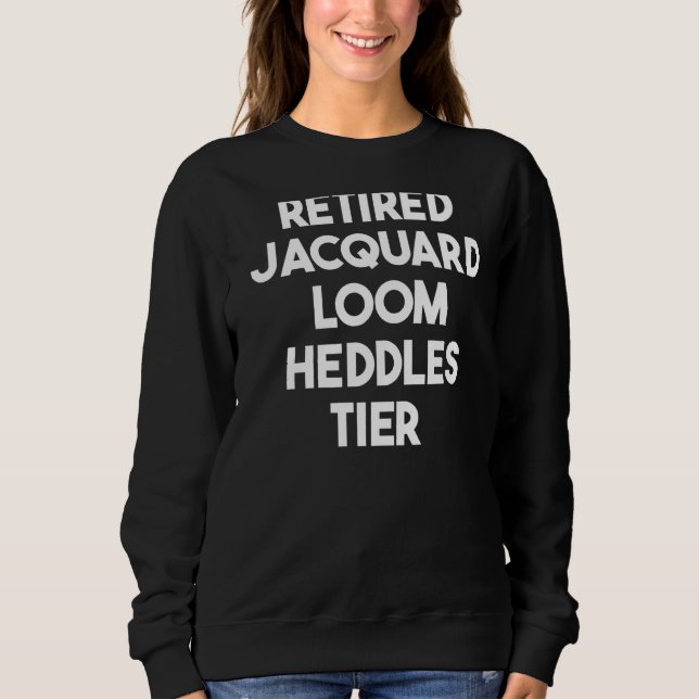 Camiseta Jacquard Loom Heddles Tier aposentado (Frente)