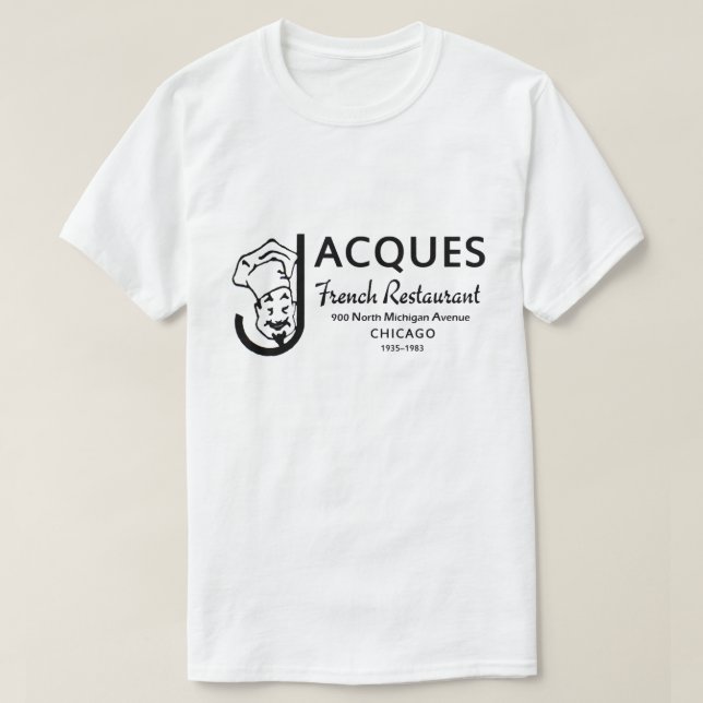 Camiseta Jacques French Restaurant, Chicago, Illinois (Frente do Design)