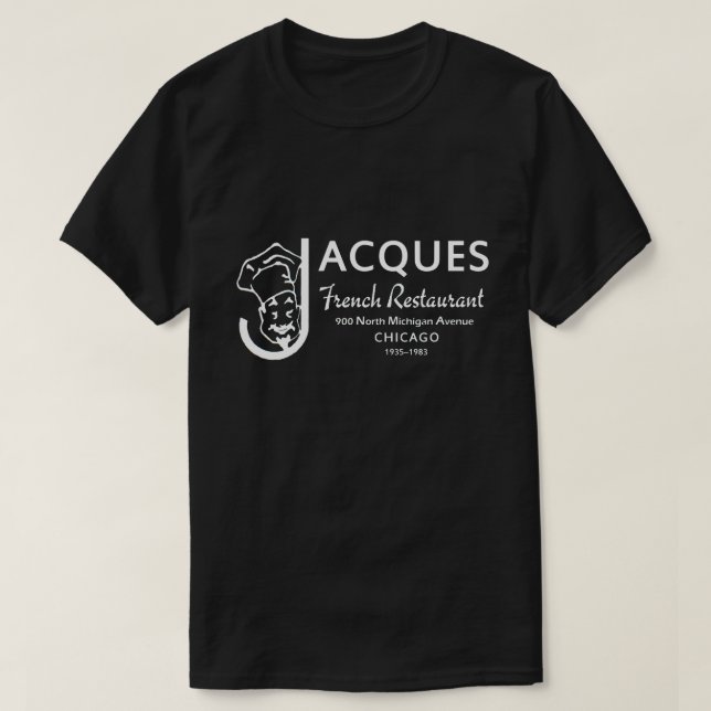 Camiseta Jacques French Restaurant, Chicago, Illinois (Frente do Design)