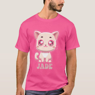 Camiseta Jade Cute Kitty Cat Design para nome feminino Jade