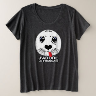 Camiseta J'adore le français (EU AMO FRANCÊS) [Québécois]