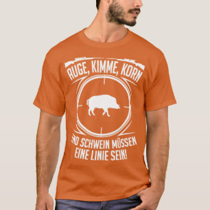 Camiseta jager augen kimme korn und schwein white