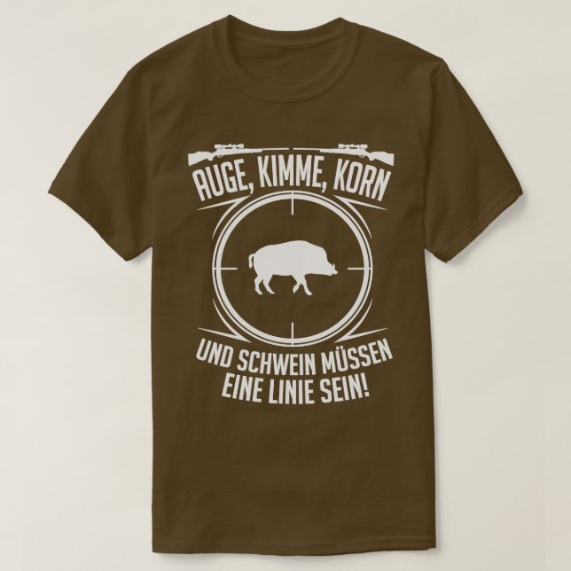 Camiseta jager augen kimme korn und schwein white (Frente do Design)