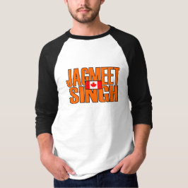 Camiseta Jagmet Singh Orange Block Text Flag Canadense