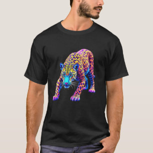 Camiseta Jaguar Big Cat Selvagem de Arte Animal