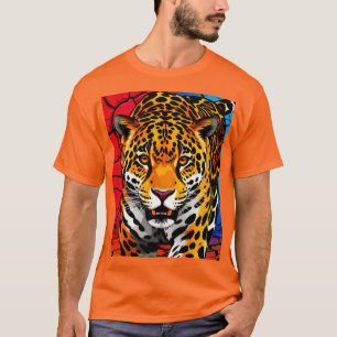 Camiseta Jaguar em Fundo de Terra Rachada