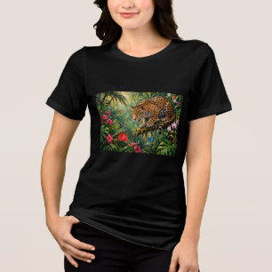 Camiseta Jaguar Floresta Tropical Beija-flores Borboletas F