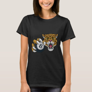 Camiseta Jaguar Leopard Cheetah Piscina Billiards Ll Cartoo