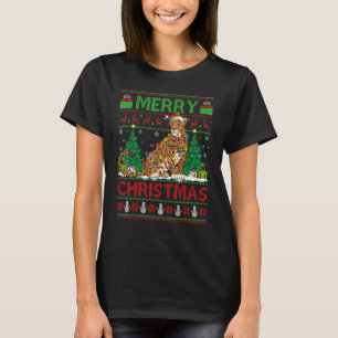 Camiseta Jaguar Luzes Árvore de Natal Papai Noel Feio Jagua