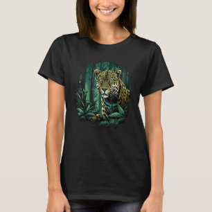 Camiseta Jaguar Na Selva Impressão Gráfico D De Gato Grande