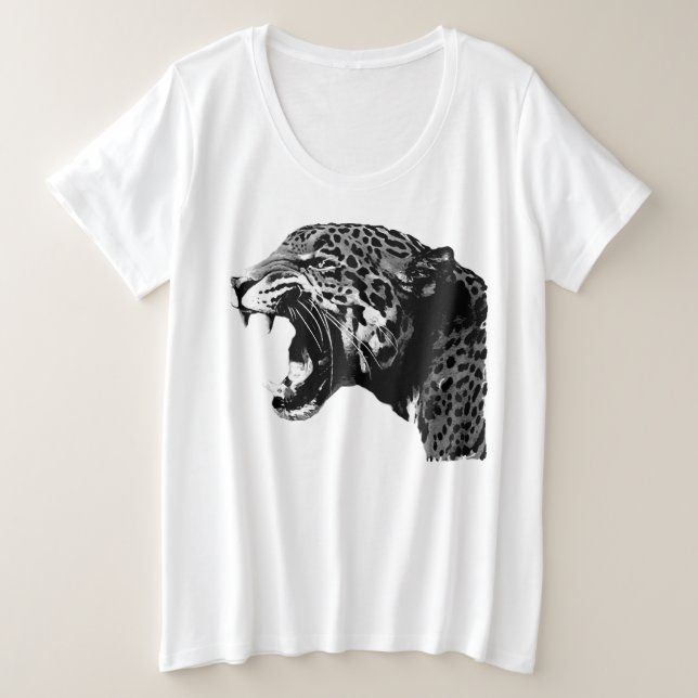 Camiseta Jaguar Roaring (Frente do Design)