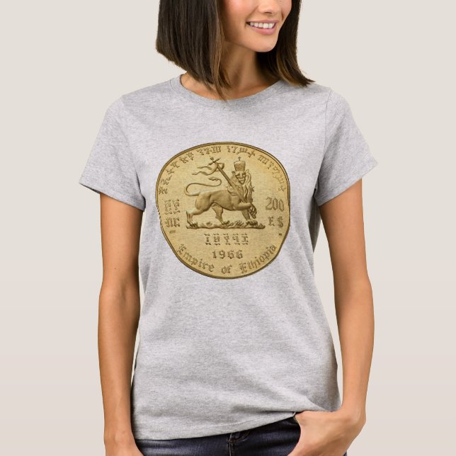 Camiseta Jah Army Lion of Judah Rastafari Girls Woman Shirt (Frente)