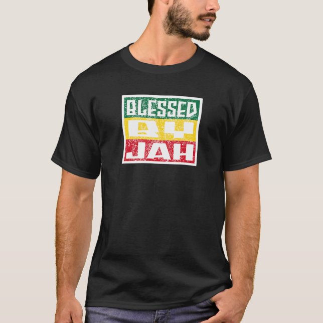 Camiseta Jah Bless Rasta Raggae Ragga Raízes de Deus rasta (Frente)