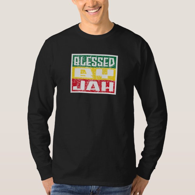 Camiseta Jah Bless Rasta Raggae Ragga Roots God Rasta (Frente)