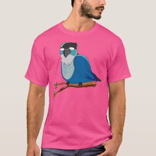Camiseta Jaiden anima lindos olhos engraçados pássaro em um