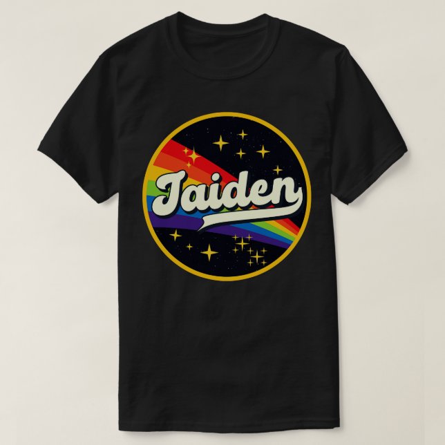 Camiseta Jaiden Rainbow No Space Vintage Style (Frente do Design)