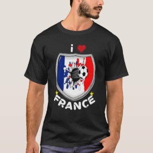 Camiseta J'aime La France J'aime Le Football Maillot Pour L
