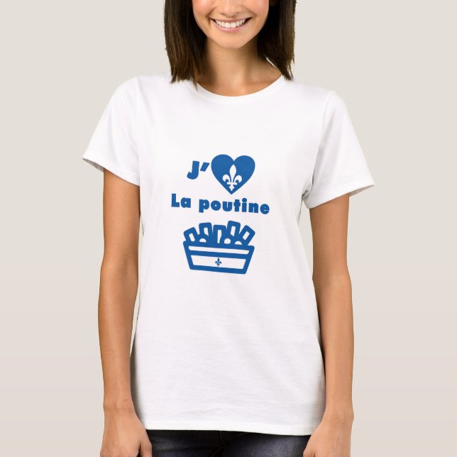 Camiseta J'aime la poutine (Frente)