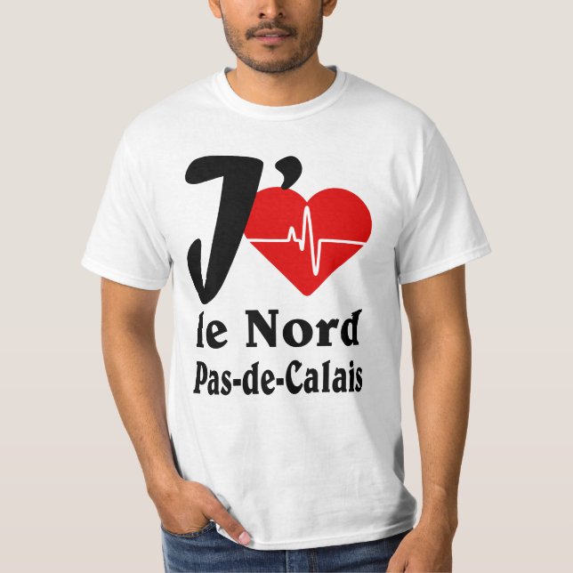 Camiseta J'aime le Nord pas de Calais (Frente)