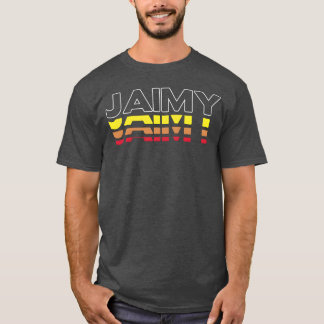 Camiseta Jaimy Primeiro Nome Divertido Vintage Pôr do Sol J