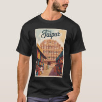 Jaipur India Hawa Mahal Ilustração Viagem Art