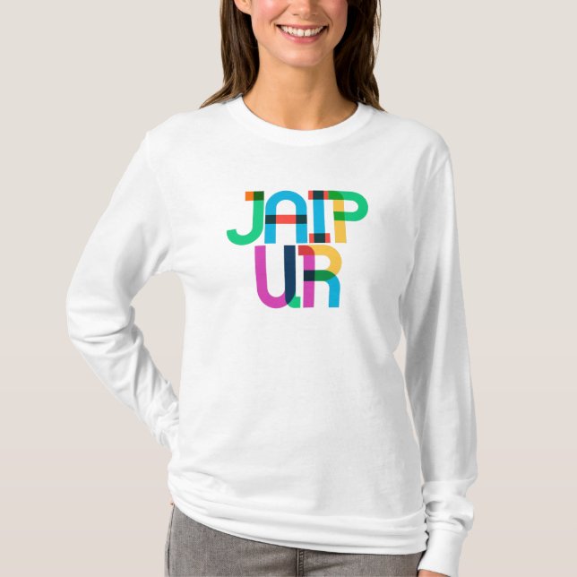 Camiseta Jaipur India Pop Art Letters (Frente)