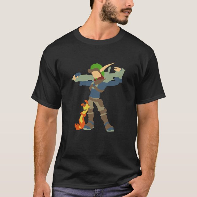 Camiseta Jak e Daxter - Ajustado simplificado minimalista (Frente)