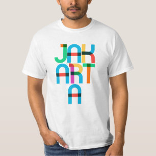 Camiseta Jakarta Indonesia Pop Art Letters
