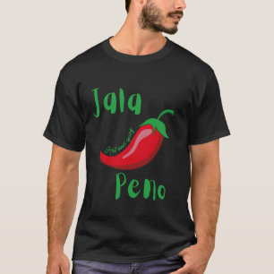 Camiseta Jalapeno quente e picante gráfico Jala peno vermel
