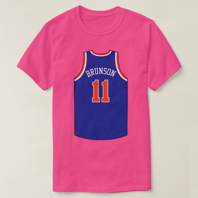 Camiseta Jalen Brunson New York Jersey Blue Qiangy (Frente do Design)