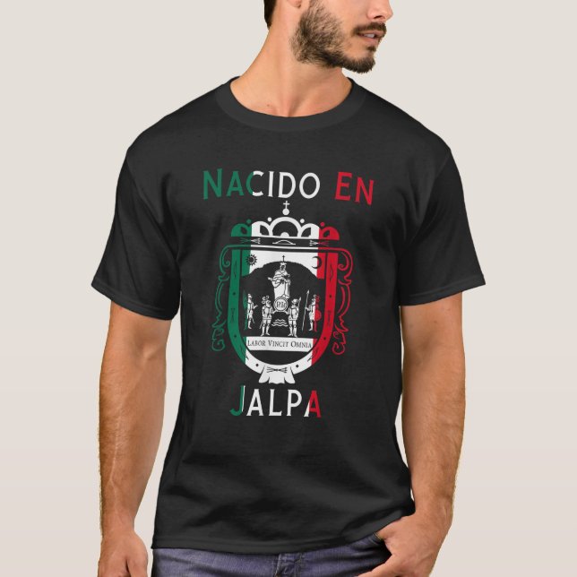 Camiseta Jalpa Zacatecas México Escudo Y Lema Arte Emblem M (Frente)