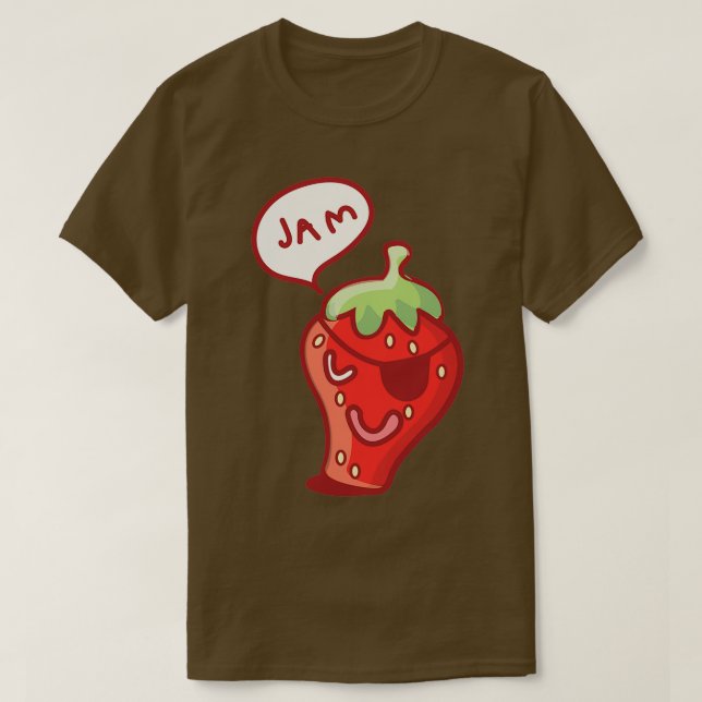 Camiseta Jam de Morango 1 (Frente do Design)