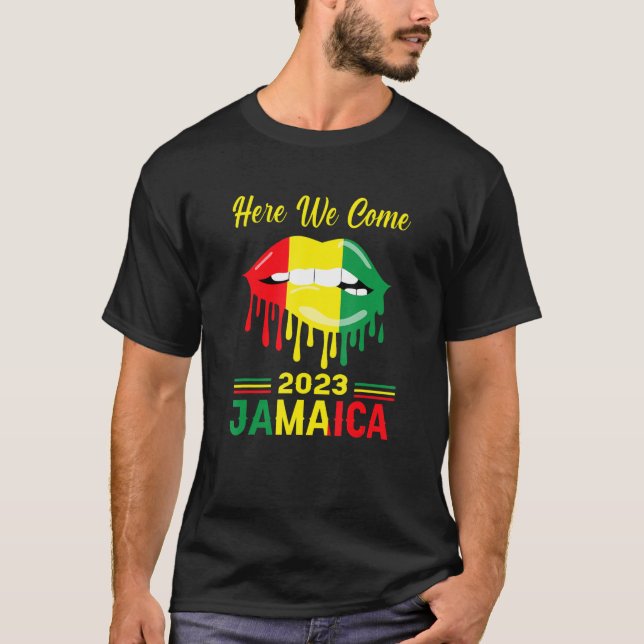 Camiseta Jamaica 2023 Aqui Vemos Férias Familiares (Frente)