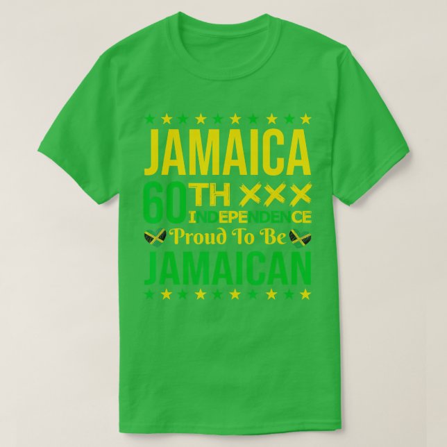Camiseta Jamaica 60ª Independência Orgulhosa de Ser Livre d (Frente do Design)