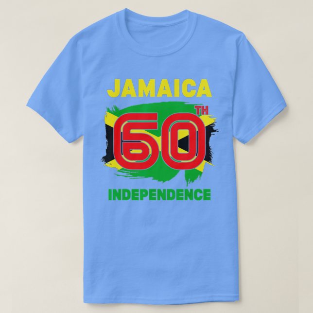 Camiseta Jamaica 60th Celebration Independence Day 2022 Jam (Frente do Design)