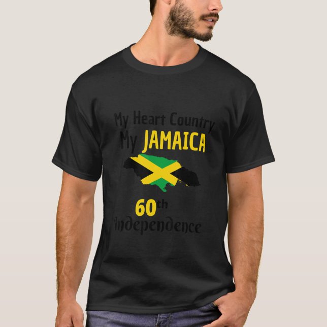 Camiseta Jamaica 60th Independence Day My Jamaica My Heart (Frente)