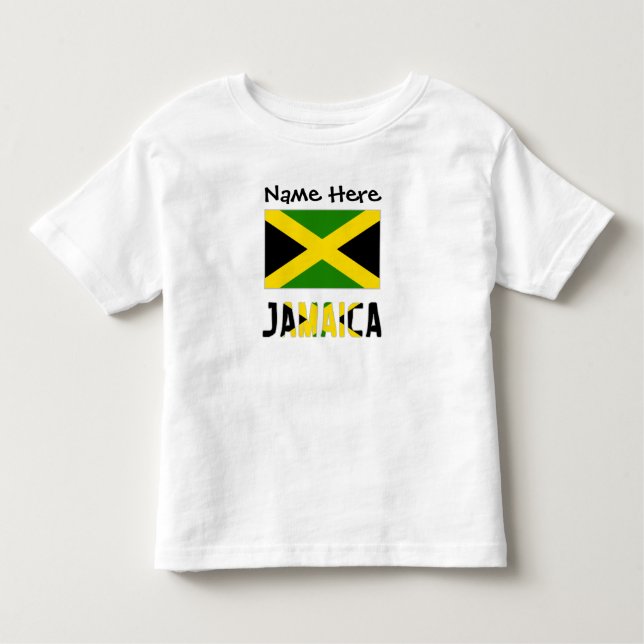 Camiseta Jamaica and Jamaican Flag with Your Name (Frente)