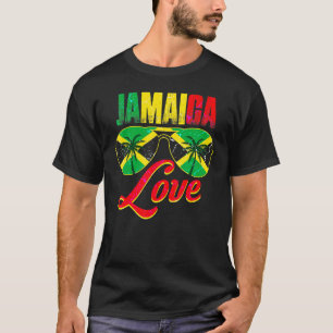 Camiseta Jamaica Bandeira Jamaicana Férias no Caribe Reggae