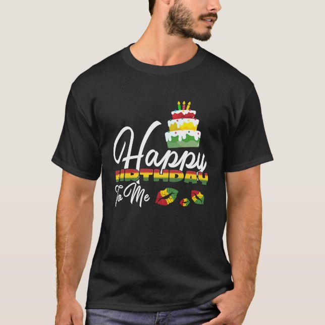 Camiseta Jamaica Birday Cake Feliz Aniversário para Mim 1 (Frente)